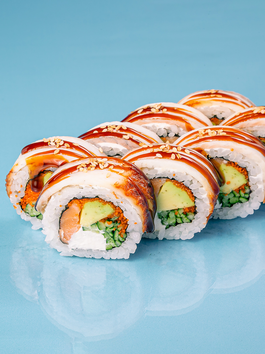 Королевский дракон с лососем